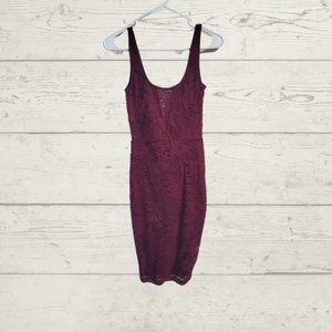 Maroon Midi Dress